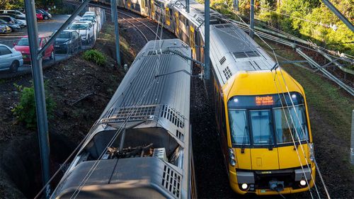Trains had to be stopped after teens ran onto the tracks at Waverton.