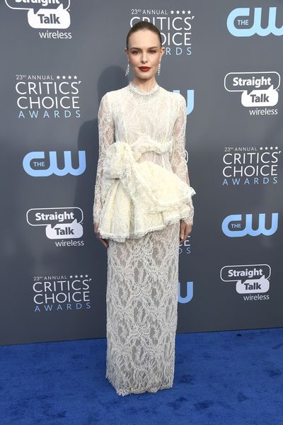 Actress Kate Bosworth in&nbsp;Brock&nbsp; at the 2018 Critics Choice Awards