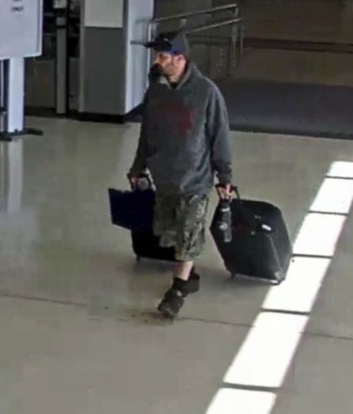 Marc Muffley was arrested Monday after an explosive was found in a bag checked onto a Florida-bound flight, federal authorities said.