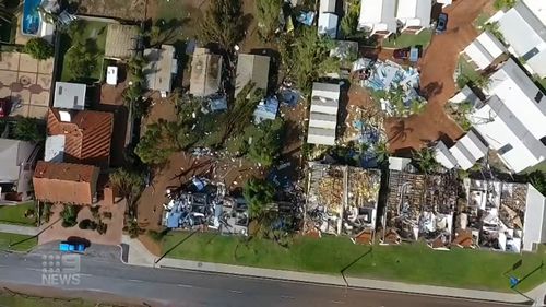 Cyclone Seroja damage in WA town.