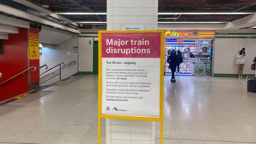 Major train disruptions across Sydney as union strikes.