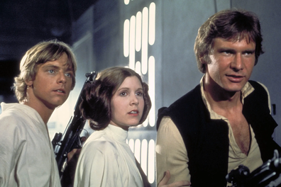 Star Wars: The Empire Strikes Back (1980) starring Harrison Ford, Carrie Fisher and Mark Hamill.