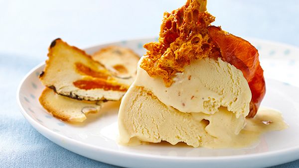 Candied bacon ice-cream