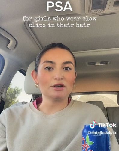 Safety warning over wearing claw clips in cars shared on TikTok - 9Honey