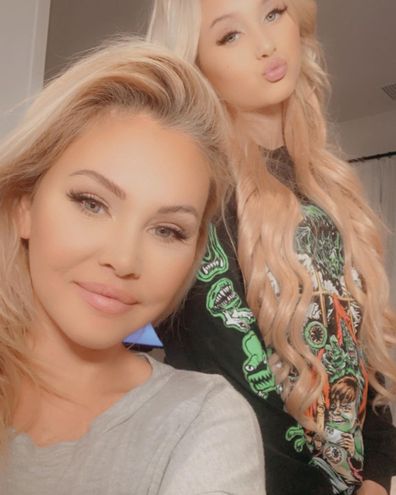 Travis Barker's ex-wife Shanna Moakler and daughter Alabama.