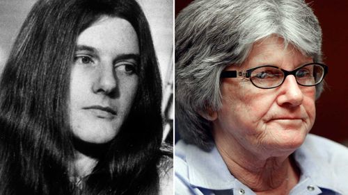 Patricia Krenwinkel in 1970 and 2011. (AAP)