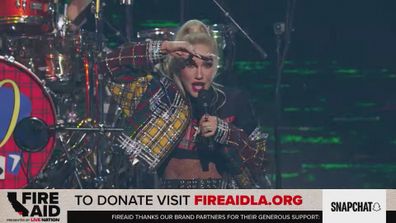 No doubt gwen stefani performs at FireAid