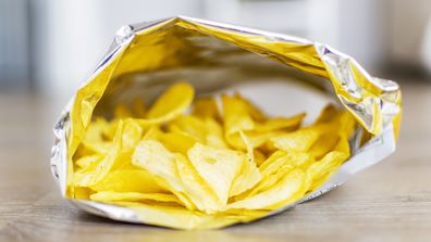 Bag of yellow chips