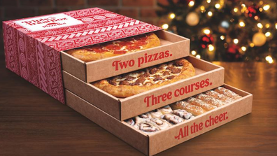 Pizza Hut Triple-Decker box for Christmas