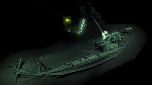 The wreck was found 2000 metres below the water - an oxygen-free environment that kept it well preserved.