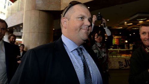 Former Newcastle mining magnate Nathan Tinkler arrives to give evidence at the Independent Commission Against Corruption (ICAC) hearing in Sydney. (AAP)