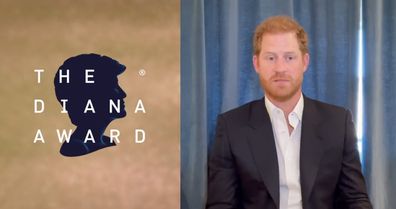 Harry addresses the winners of the 2022 Diana Awards.