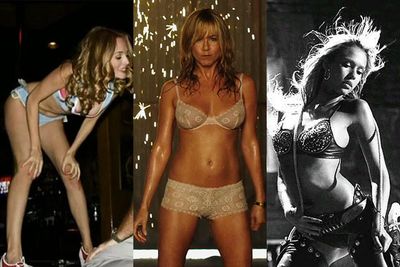 Jennifer Aniston's recent role as a stripper in <b><a target="_blank" href="http://yourmovies.com.au/movie/44797/were-the-millers"><i>We're the Millers</i></a></b> was a pretty hot performance, but she's not the only A-lister who has stripped down for the big screen.<br/><br/>Count down our list of the top 10 A-list actresses who have played strippers, then stay tuned to see Jen stripping down in our sexy new clips from <b><a target="_blank" href="http://yourmovies.com.au/movie/44797/were-the-millers"><i>We're the Millers</i></a></b>.