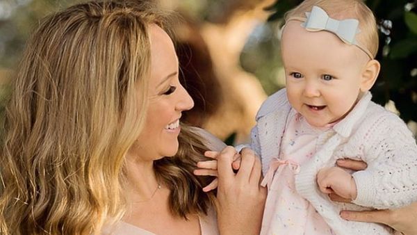 Nine's Davina Smith with daughter Rose.