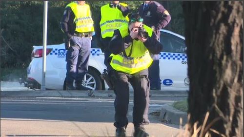 Parts of the road were closed for much of the morning while tests were completed. Image: 9News