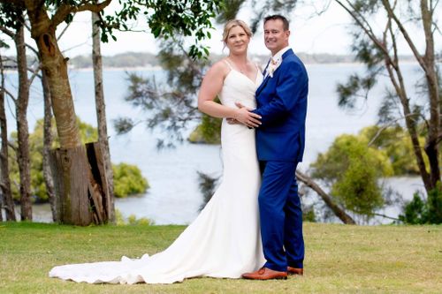 Amanda and Paul Mackay, pictured on their wedding day in November last year.