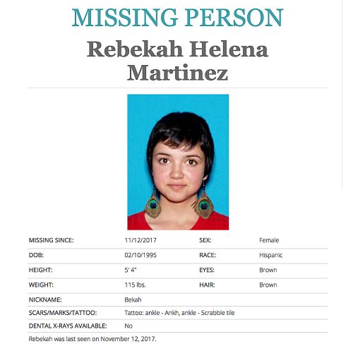 The missing person's report for the Bachelor contestant. (Humboldt County Sheriff’s Office)