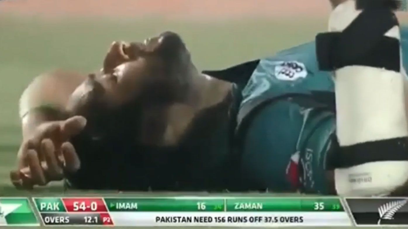 Pakistan batsman hospitalised after copping vicious bouncer against Kiwis