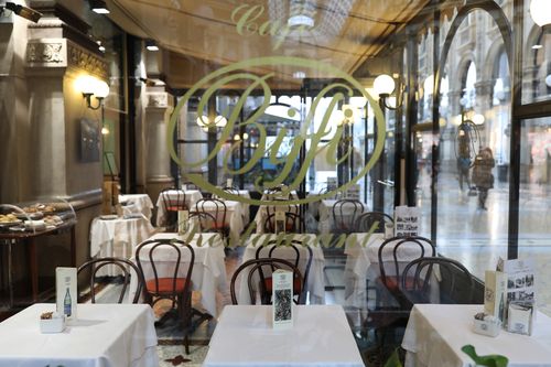  Bici a very famous restaurant usually fully booked at lunch time is seen empty in the city centre on February 26, 2020 in Milan, Italy.