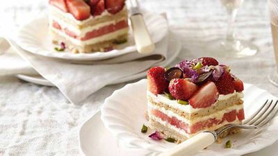 Strawberry and watermelon cake