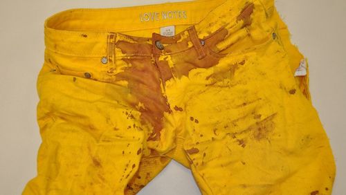 Payton's bloody pants. (Waukesha Police)