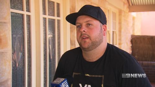 He injured ligments in his ankle in his frantic effort to escape the gunman. (9NEWS)