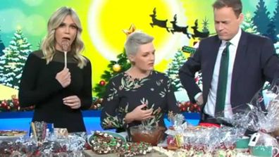 Lara Vella, Jane de Graaff and Tom Steinfort share some Today Show Christmas treats