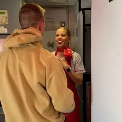 Stephanie was working on the Jet2.com flight when George proposed
