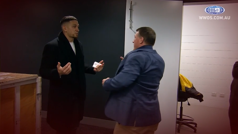 EXCLUSIVE: Behind the scenes footage of Paul Gallen-Sonny Bill Williams clash after panel show - Wide World of Sports