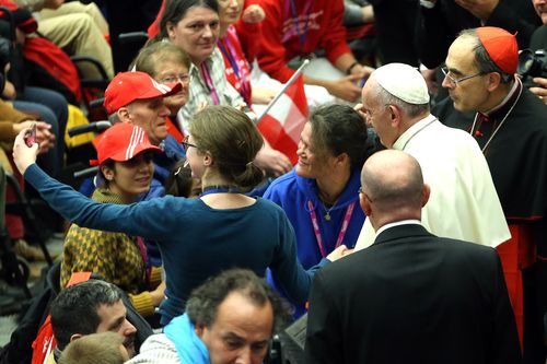 Cardinal Philippe Barbarin with Pope Francis