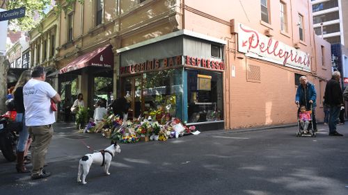 The Melbourne cafe of Bourke Street terror attack victim Sisto Malaspina today continues to be flooded with floral tributes following his tragic death.