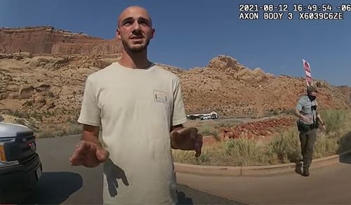 Gabby Petito Brian Laundrie Police Bodycam Metraje vehicle stop Utah