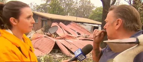 Dave McFarlane discovered last night his home of over 30 years was lost to bushfires.