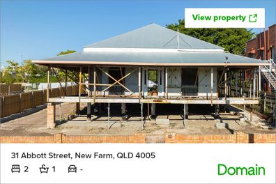 Auction result Brisbane Domain knock down house 