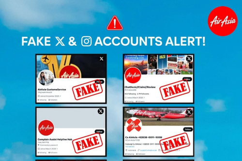 AirAsia sahte sosyal medya sayfaları