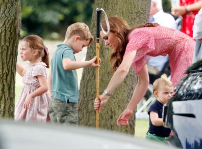 Prince George was the first to meet his new cousin.