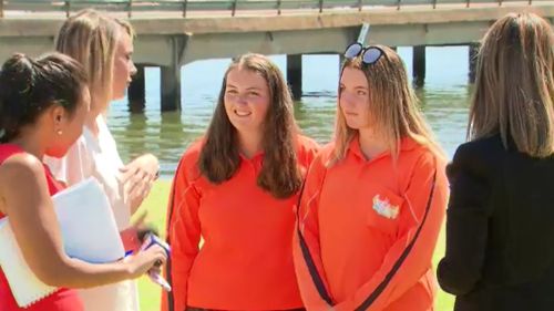 Grace and Erica said they wouldn't describe themselves as heroes, despite their courageous efforts. (9NEWS)