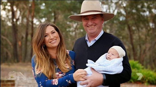 Barnaby Joyce and Vikki Campion have spoken about their life together and their new family. (Image: Seven Network)