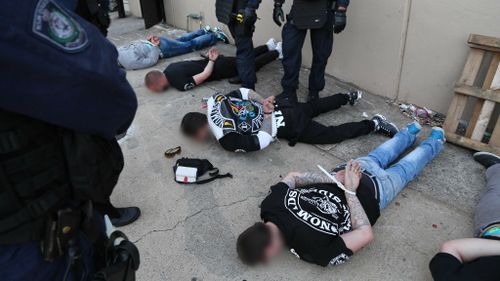 Police have arrested 13 members of the Nomads bikie gang. (NSW Police)