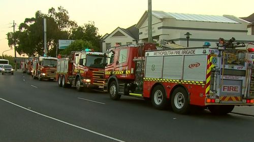 Dozens of firefighters brought the blaze under control in half an hour.