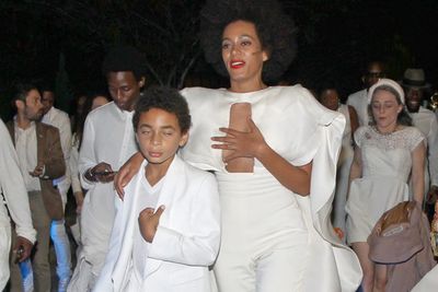 Solange and her 10-year-old son Julez. Scroll to the end to see their amazing wedding dance-off!