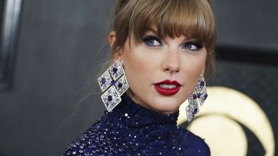 Taylor Swift arrives at the 65th annual Grammy Awards, Feb. 5, 2023, in Los Angeles. 