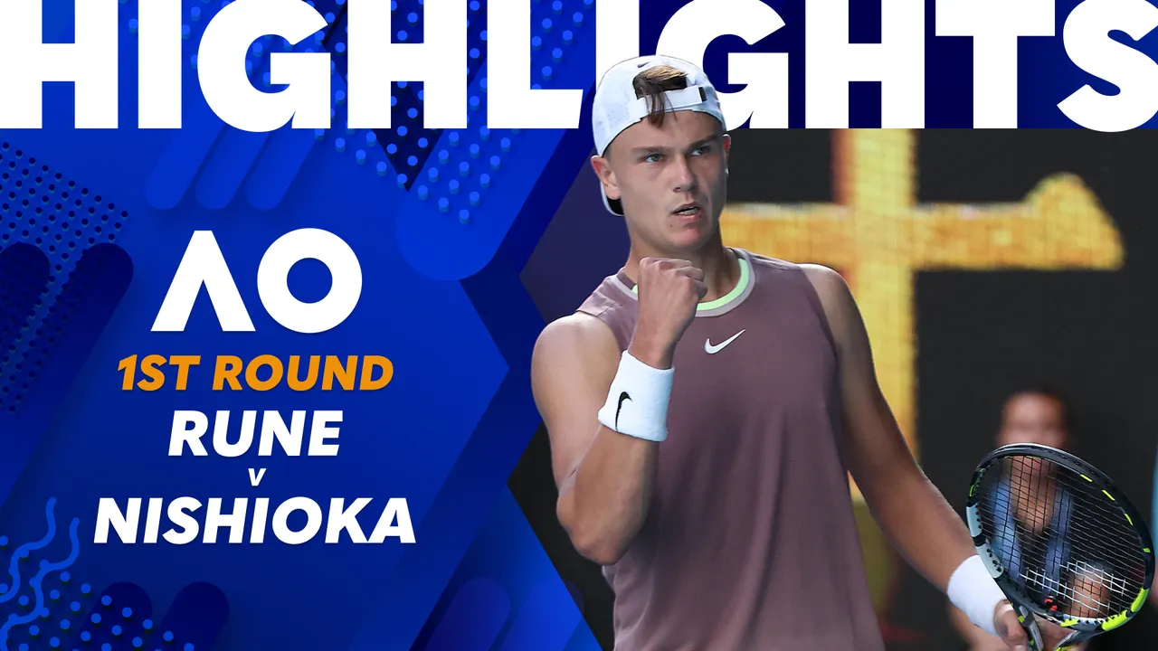 Holger Rune v Yoshihito Nishioka: Australian Open Tennis Season 2024, Short  Video