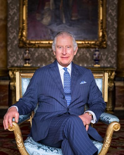 King Charles - LONDON, ENGLAND - APRIL 28: (EDITORIAL USE ONLY. IMAGE MUST NOT BE USED AFTER 00:01 TUESDAY MAY 9, 2023 WITHOUT PRIOR APPROVAL FROM BUCKINGHAM PALACE. NO SALES.