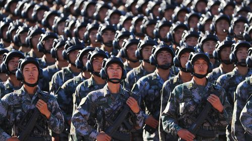 China's troops prepare for a military parade to celebrate Army Day. (Photo: AFP)