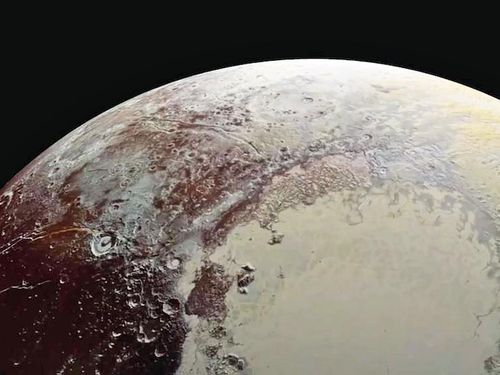 New Horizons is still transmitting data from its encounter with Pluto. (The new imagery may reveal one of the largest cryovolcanoes in the solar system. (NASA)