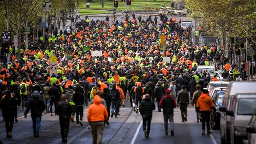 CMFEU Melbourne protests