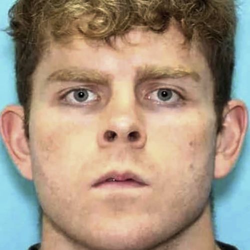 This undated photo provided by the Arkansas State Police shows James Andrew McGann, 28, of Springdale, Ark. who was arrested in connection to a double homicide that occurred on Saturday, July 26, 2025, at Devil's Den State Park. (Arkansas State Police via AP)