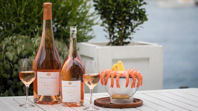 You can pick up a magnum of Rose while relaxing with a seafood treat.