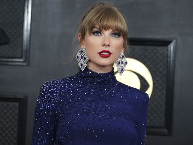 Taylor Swift arrives at the 65th annual Grammy Awards on Sunday, Feb. 5, 2023, in Los Angeles. 